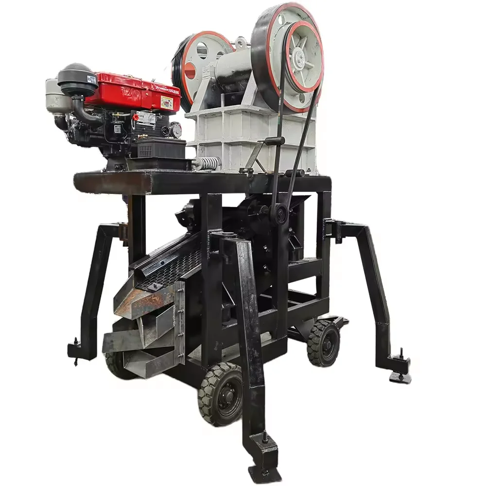 Дизельные щековые дробилки используются в добыче золота