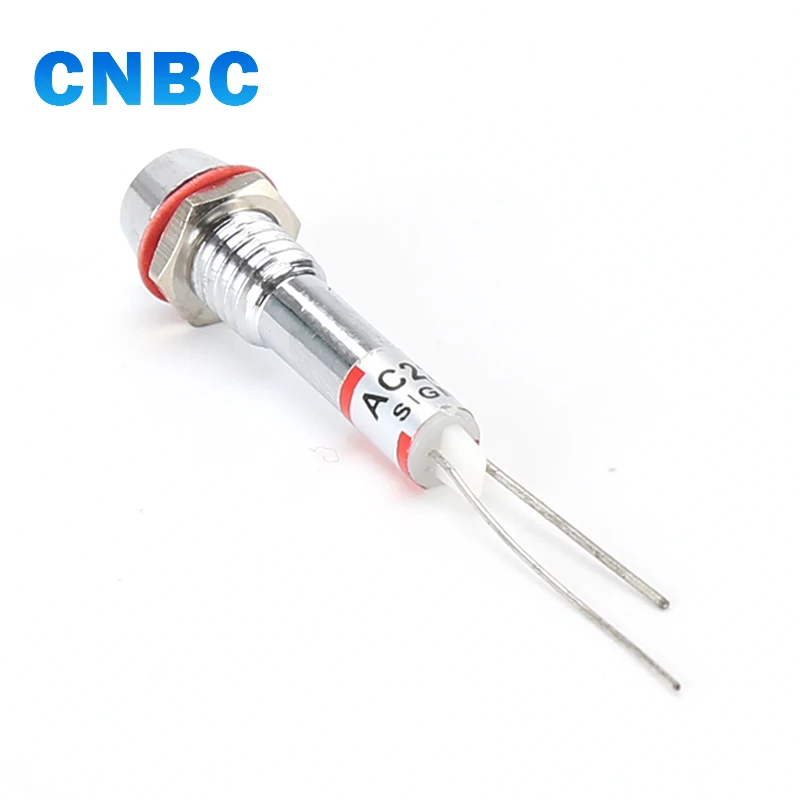 Лидер продаж миниатюрный светодиодный индикатор диаметром 6 мм в металлическом корпусе красного и желтого цвета 120 В с контактами