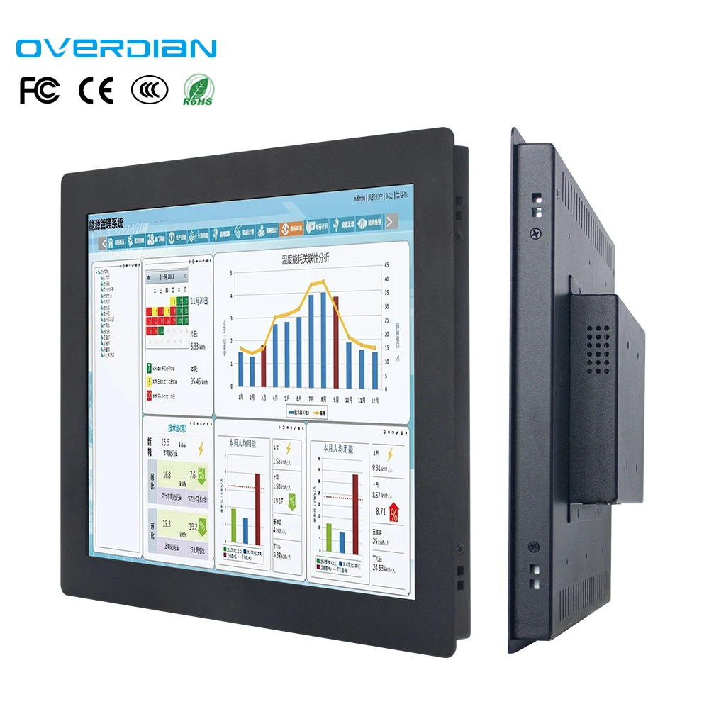 18.4 Inch Customized Embedded Fanless Mini Computer Android Industrial Touch Screen Panel Pc