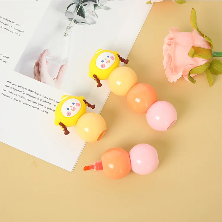 Cute high performance gorgeous glitter marker pastel color permanent marker pen splice quick-drying highlighter marker pen
