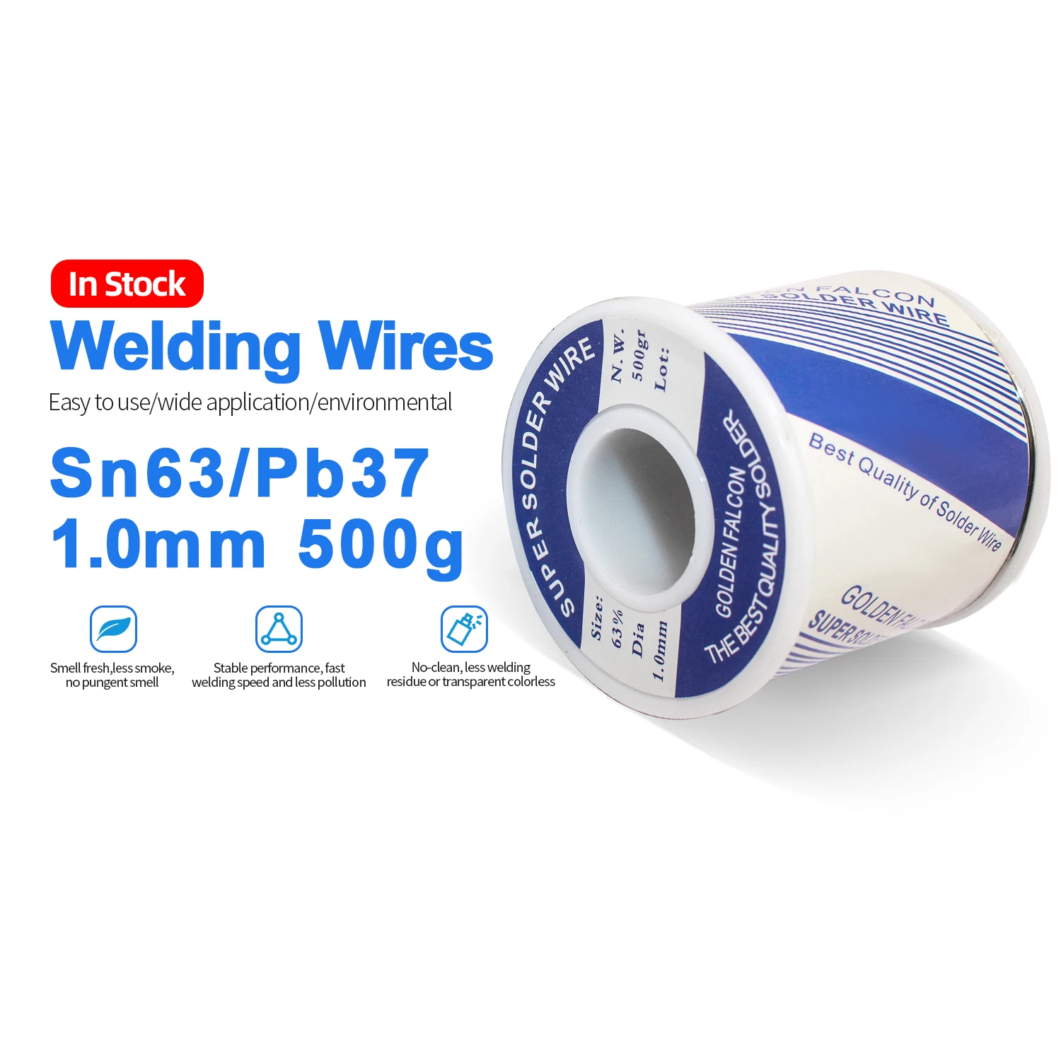 solder wire Sn63/Pb37  1mm diameter 500g Flux Rosin Activated Cored Welding Wire Tin wire