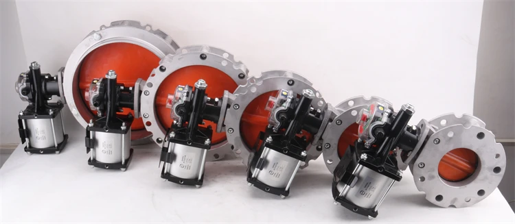 V1fs Cement V2fs Dust including Actuators Pneumatic Powder Butterfly Valve for cement powder made in china HGZK