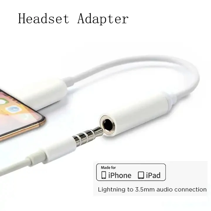 Wholesale price 3.5mm Jack AUX Audio Cable 8 pin to 3.5mm Adapter aux adapter For iPhone Headphones