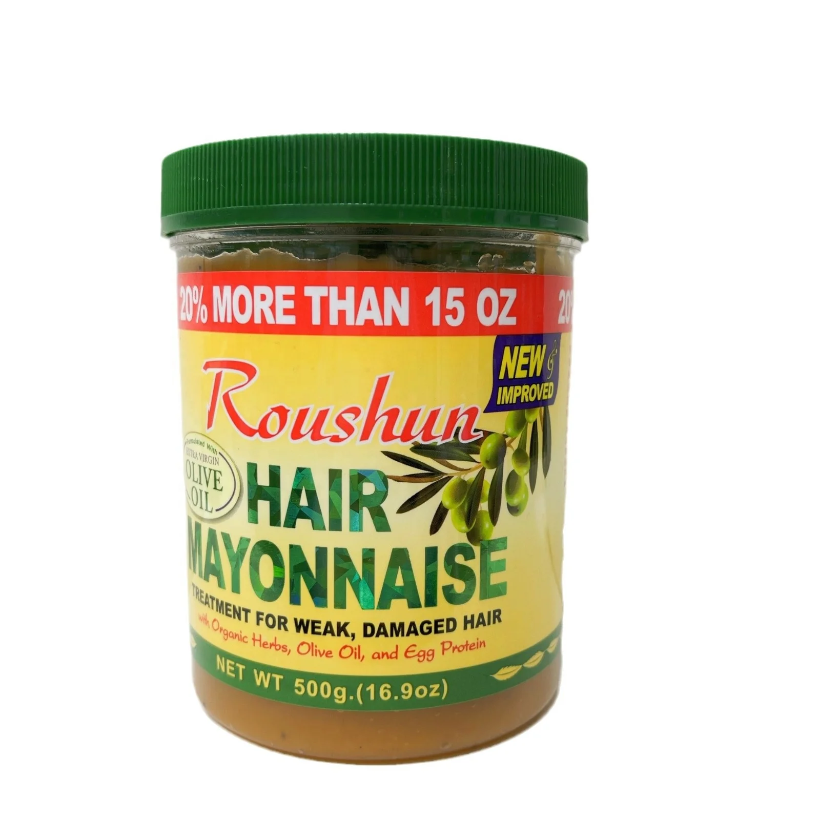 ROUSHUN Olive Curls&coils MAYONNAISE Style&shine Recipes Thirst Quenching Recovery HairTreament 500g