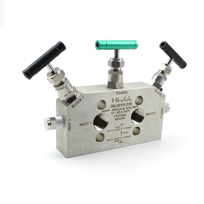 Swagelock Type SS316 Instrumentation 2 3 5 Way Pressure Transmitter Manifolds