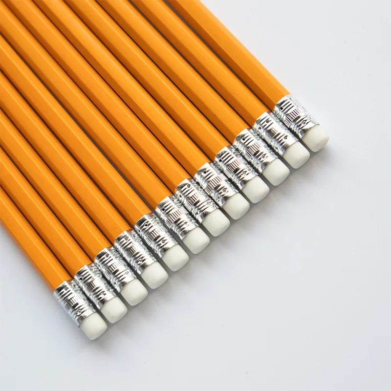 Factory Direct Supply HB Standard School And Office Use Natural Wood Custom Cute School Hb Wooden Graphite Pencils With Logo