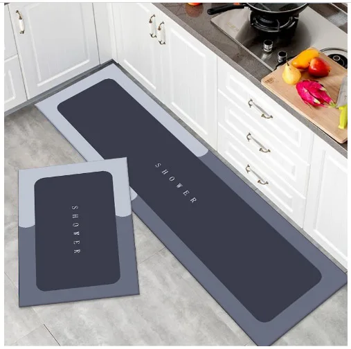 2024 Hot Sale Factory Price Anti-Slip Soft Water Absorbent Diatomite Rubber Kitchen Rug Carpet For Kitchen Floor