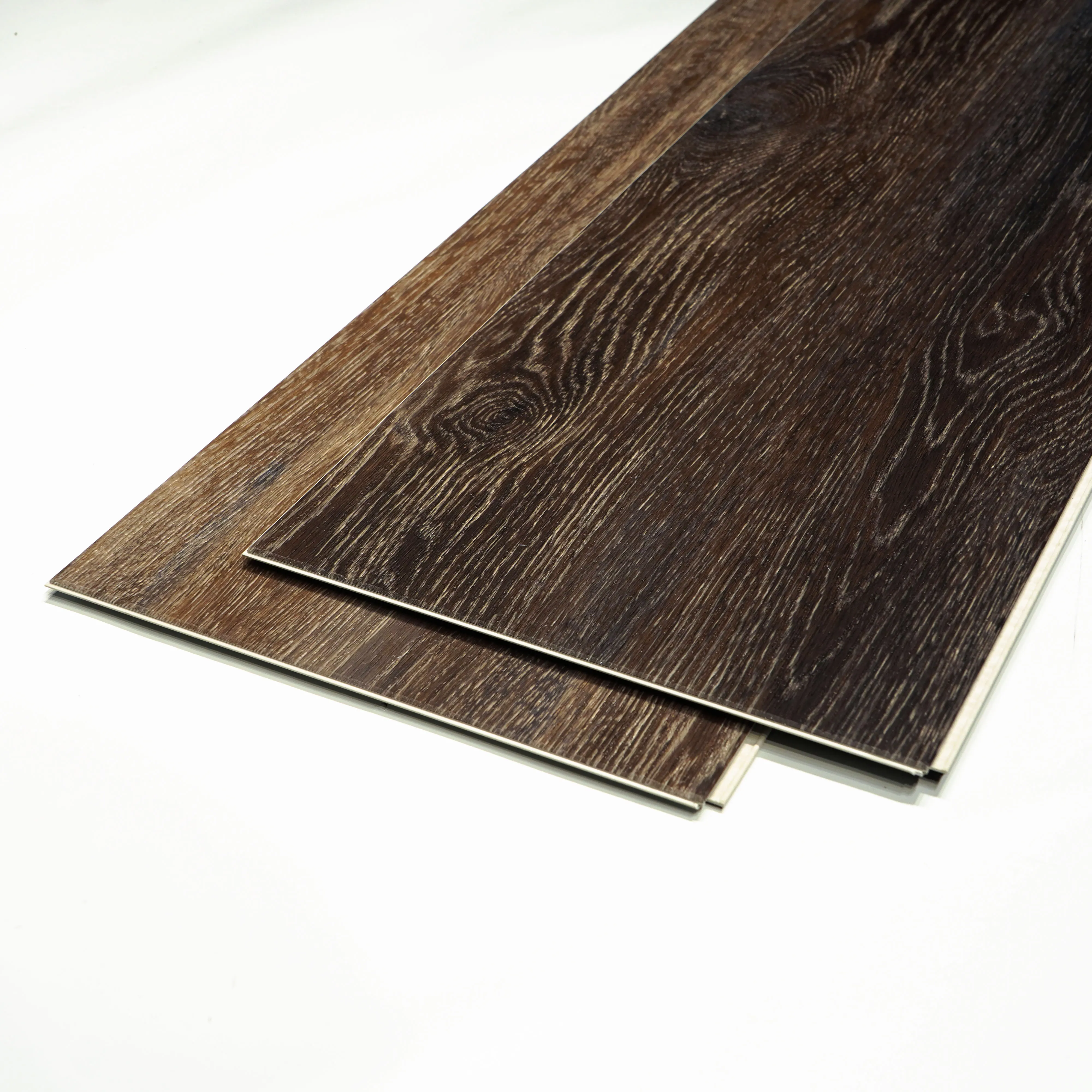 Waterproof wood grain flooring 4mm 5mm 6mm 7mm 8mm pvc click lock spc  lvp flooring vinyl plank luxury vinyl flooring with IXPE