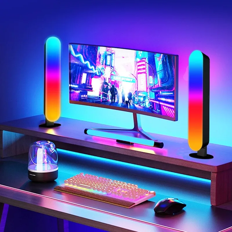 Рождественская музыкальная звукосниматель Настольная световая панель RGB умные светодиодные световые панели с управлением приложением