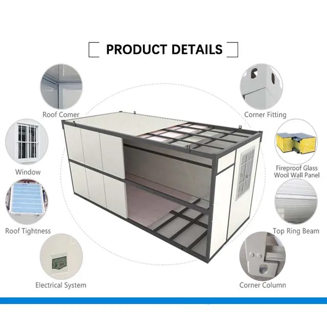 Foldable Flat Pack Shipping Prefabricated Container House Shop Garage Storage Storehouse with Roller Shutter Roll Up Door