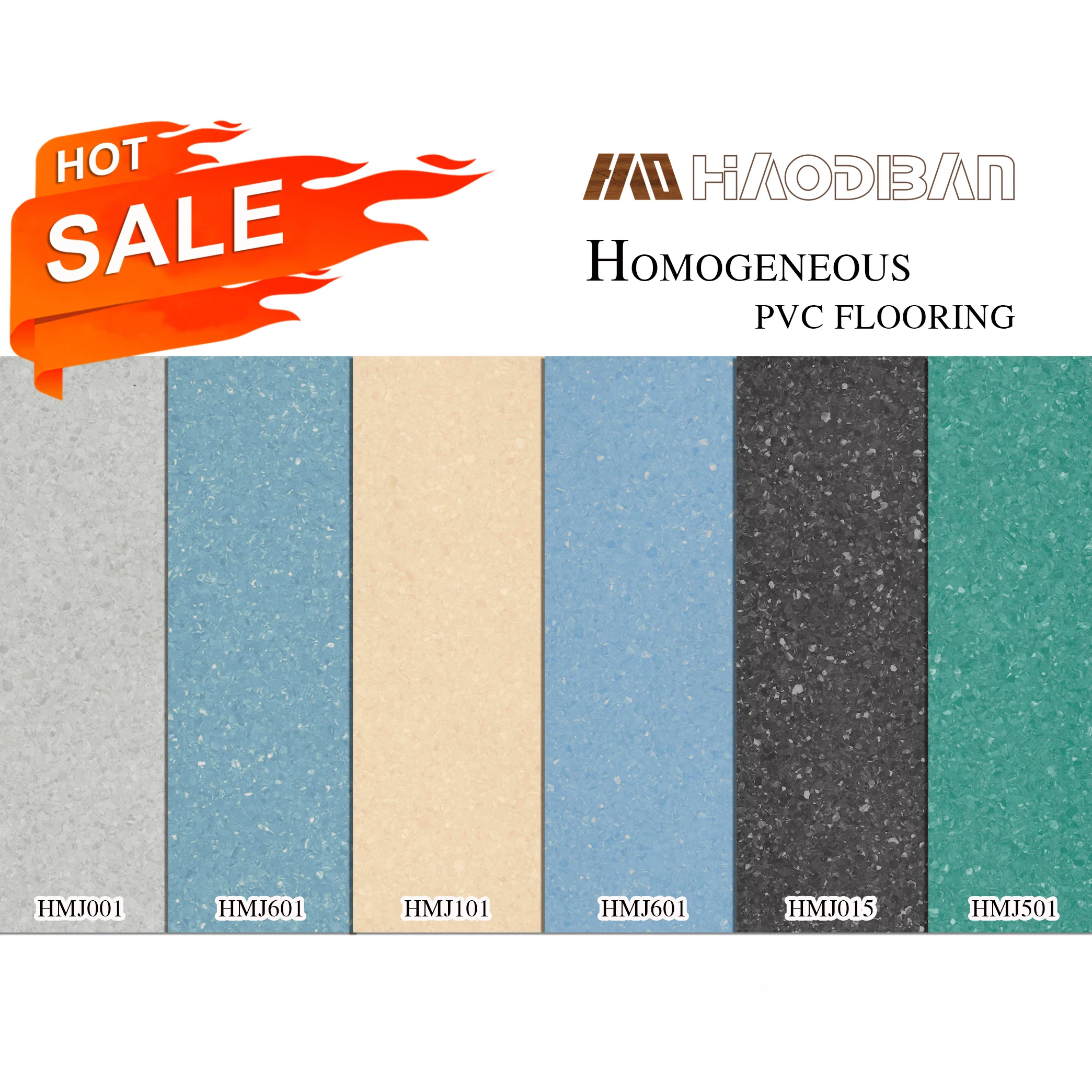 China Manufacturer Non Slip Blue Hospital PVC Flooring Sheet 2.0mm 3mm Thickness Homogeneous Vinyl Flooring