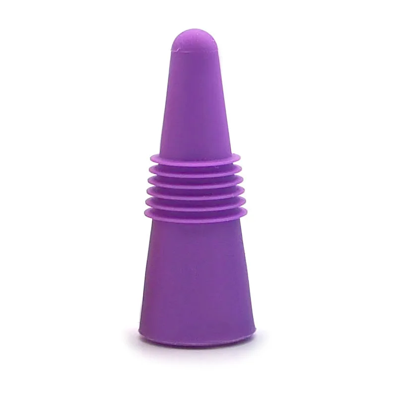 Reusable Silicone Bottle Stopper for Red Wine Champagne Beer & Beverage Custom Logo Barware & Tools Cone Lid Sealing Top Cover