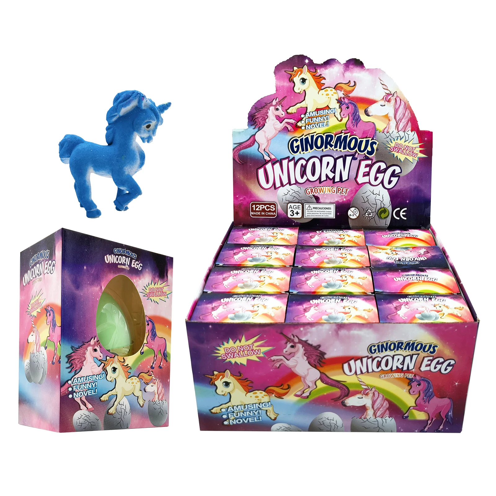 Unicorn Water-Growing Animals Toy Creative Expansion Eggs Soaking & Hatching Unisex Model Toy Bubble Model Toy for Kids