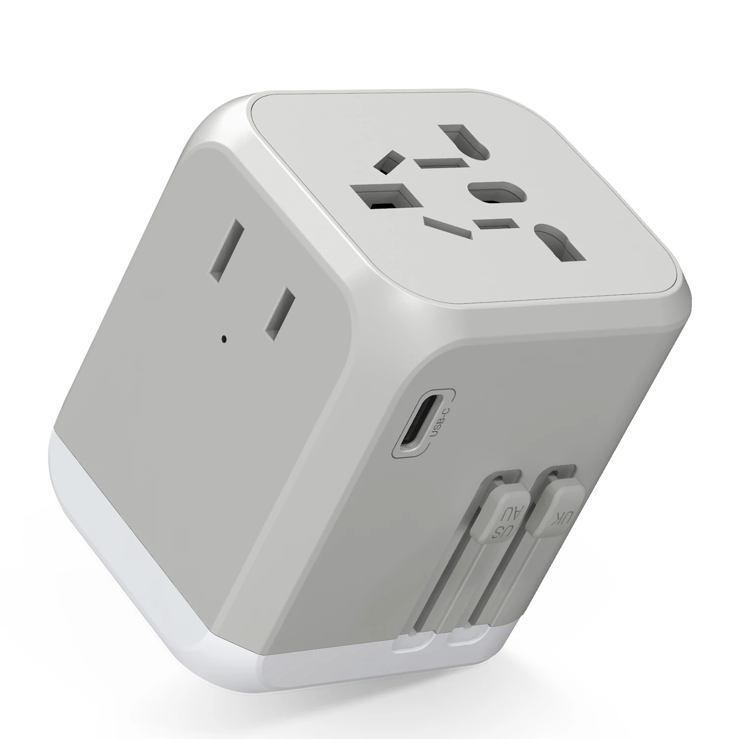 Universal quick charger dual AC socket multi plug adapter 5A usb travel charger