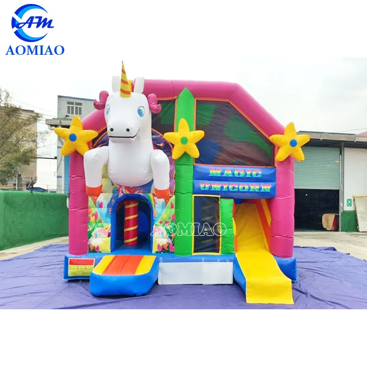 Cheap Durable Mini Unicorn Bouncy Castle Inflatable Bouncer Children Castle Air Trampoline Jumping Bouncer For Sale