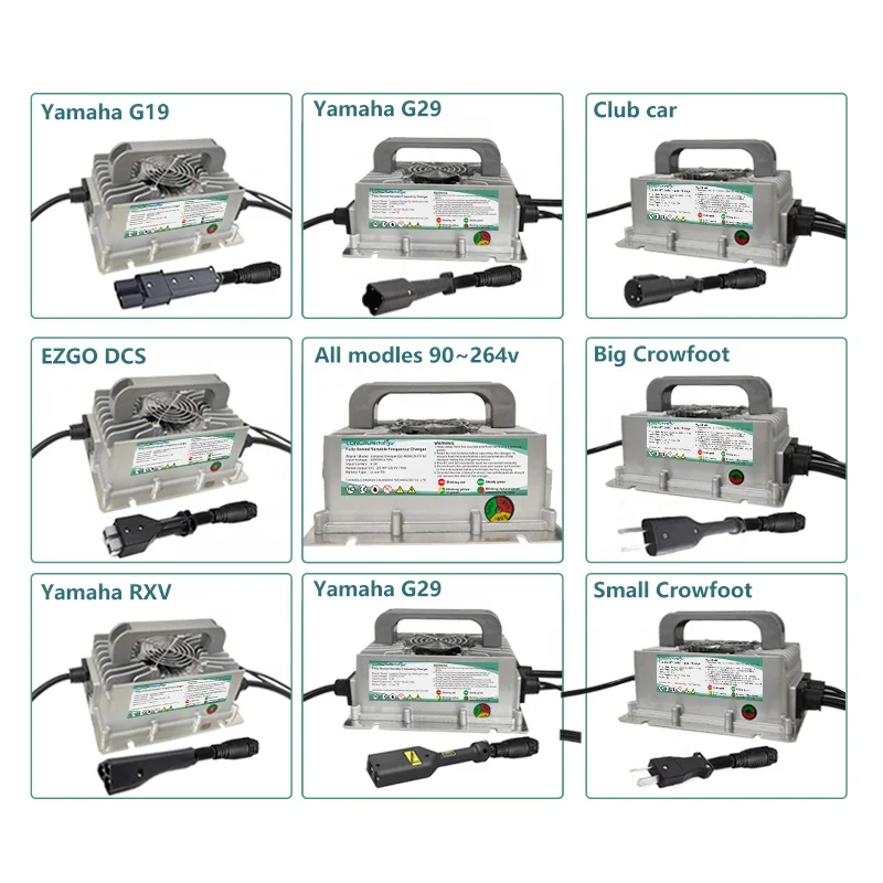 800w 36v15a Golf Cart Battery Charger 48v15a Waterproof Li-ion Lifepo4 Battery Charger for Ezgo Club Car