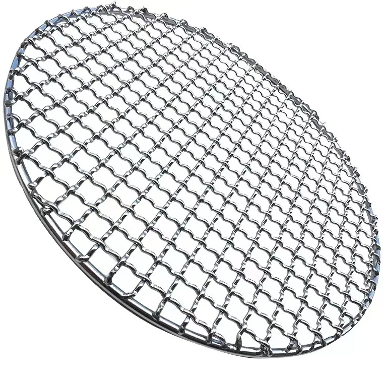Stainless Steel round BBQ Grill Mesh Home Roast Nets Bacon Grill Tool non-stick BBQ Mat Grid