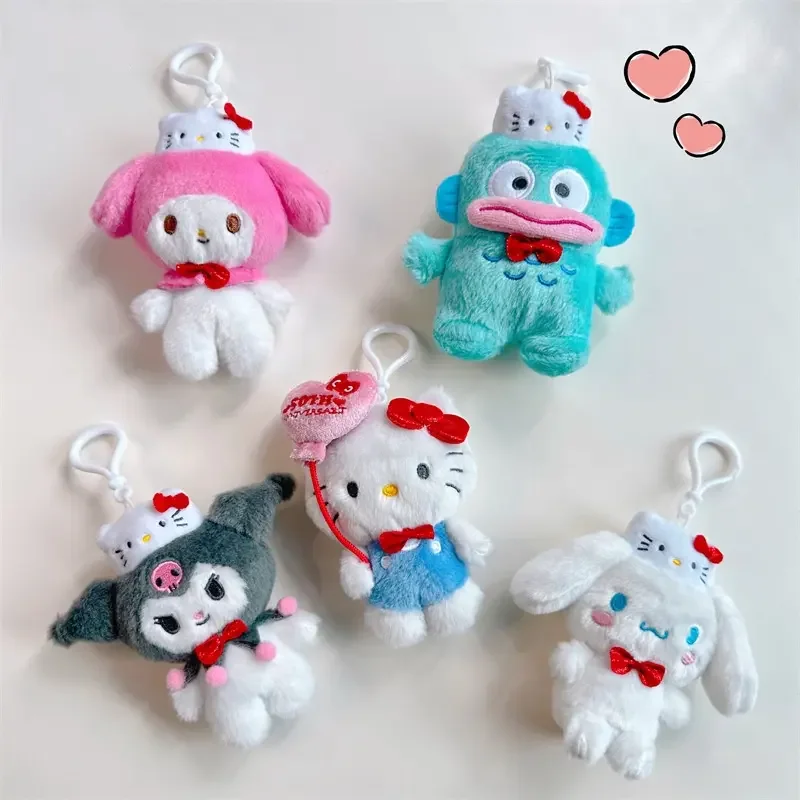 good quality sanrioed 50th anniversary series plush dolls kawaii anime melody kulomi bag pendant mini toy plush keychain