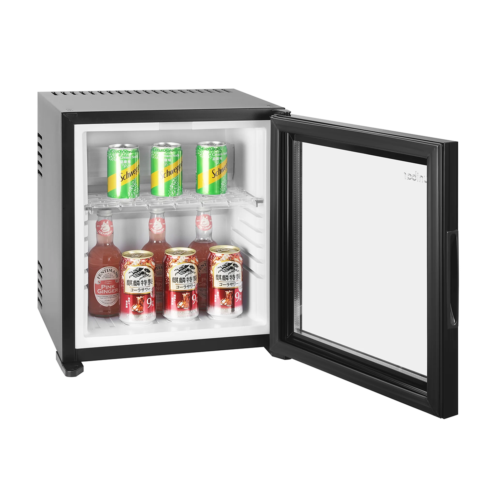 Built In Mini Fridge Cabinet Furniture Compact Refrigerators with Glass door Fridge for Hotel use