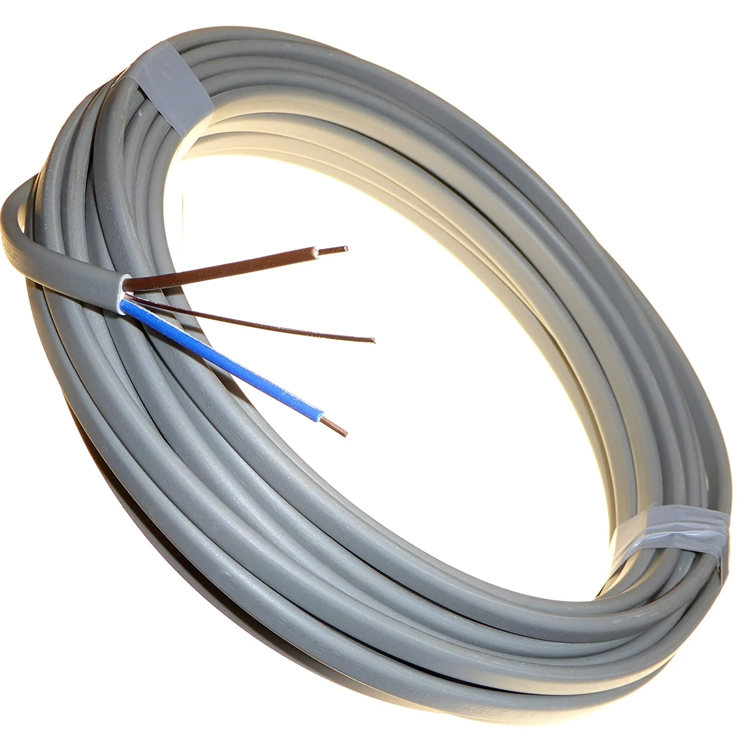 factory price 2*1.5mm 2*2.5mm PVC insulated and sheathed flat twin and earth electric cable for fixed wiring