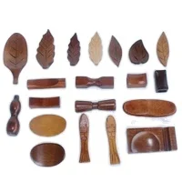 Wooden Chopsticks Holder Leaf Shape Forks Rest Knife Stand Frame Art Craft Dinner Tableware Chopsticks Rack