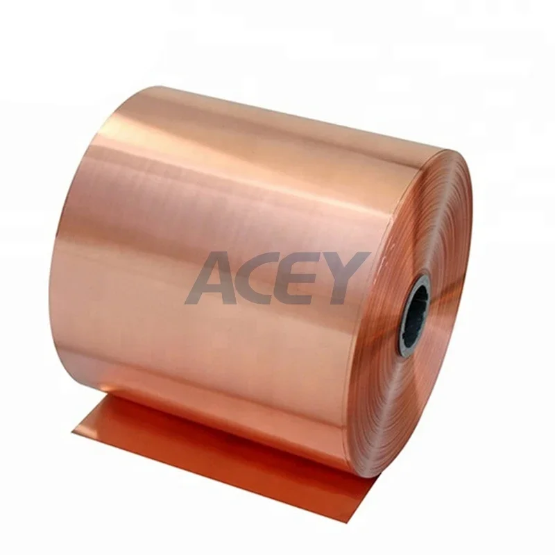Conductive Lithium Battery Current Collector Copper Cu Foil Battery Anode Substrate Without Carbon Coated