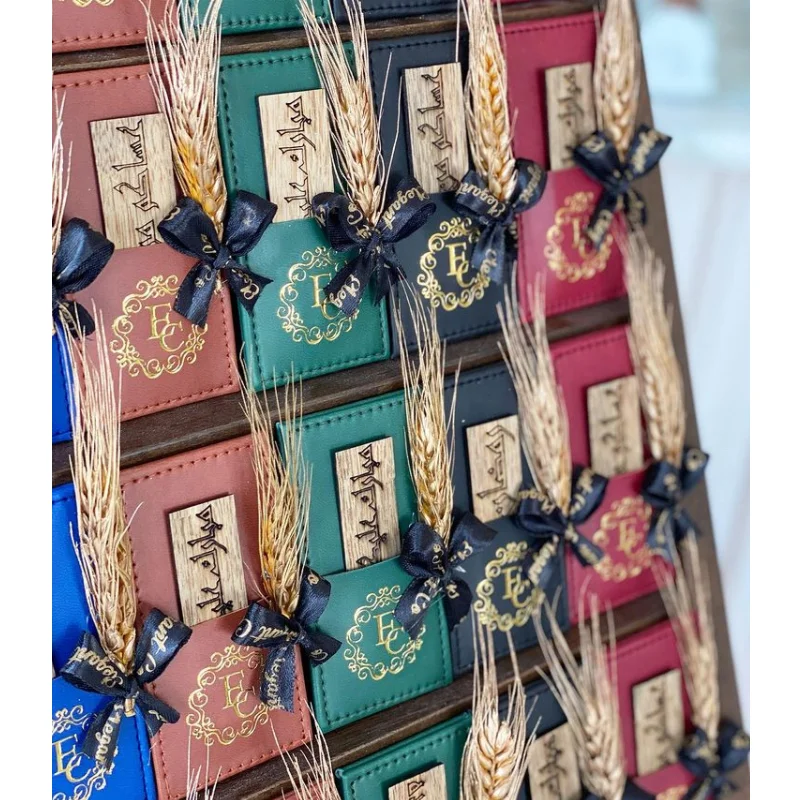 PU Leather Wedding Table Decor Oud Wood Holder Flower Holder Perfume Fragrance Bottle Case Giveaway Gift Tray for wedding Party