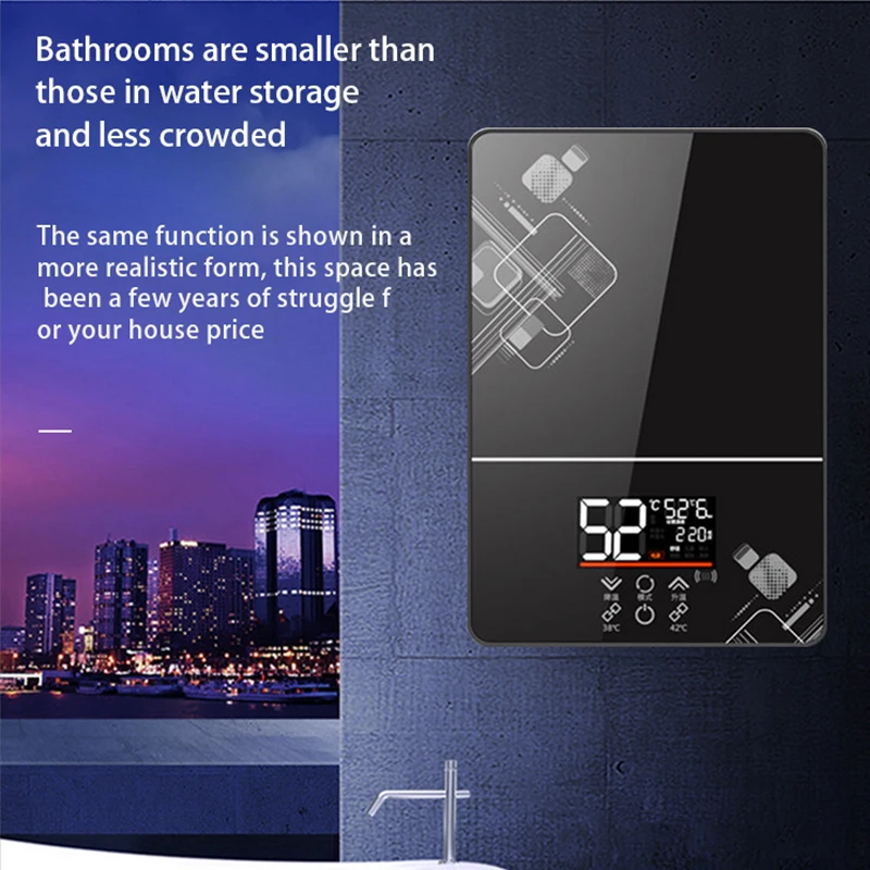 220V Ce Kitchen Bathroom Mini Tankless Geyser Bathroom Hot Instant Electric Water Heater Calentadores De Agua For Shower