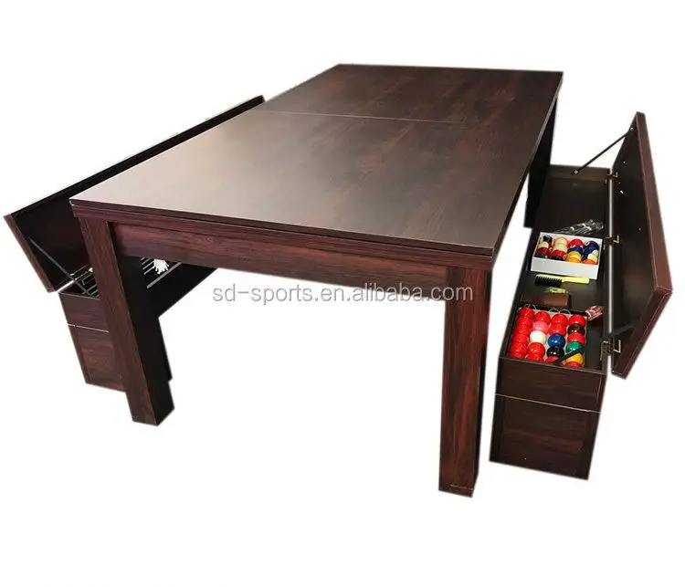Practical Classical 2In 1 Solid Wood Frame Pool Table Dining Table And Chair Combo For Sale China