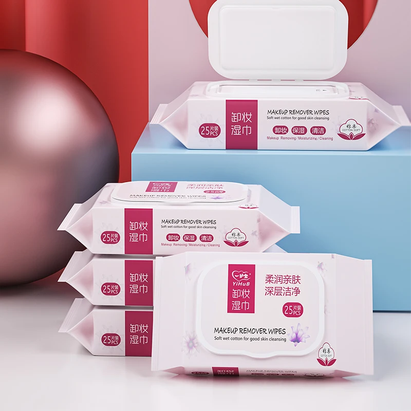 Частная этикетка изготовленным на заказ логосом чувствительной кожи женское лицо набор для чистки влажные салфетки снятия