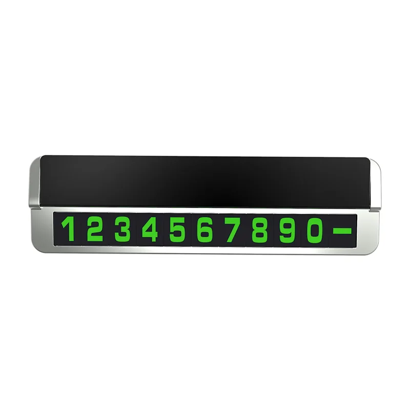 Car Accessories Aluminum Alloy Temporary Car Parking Phone Number Plate