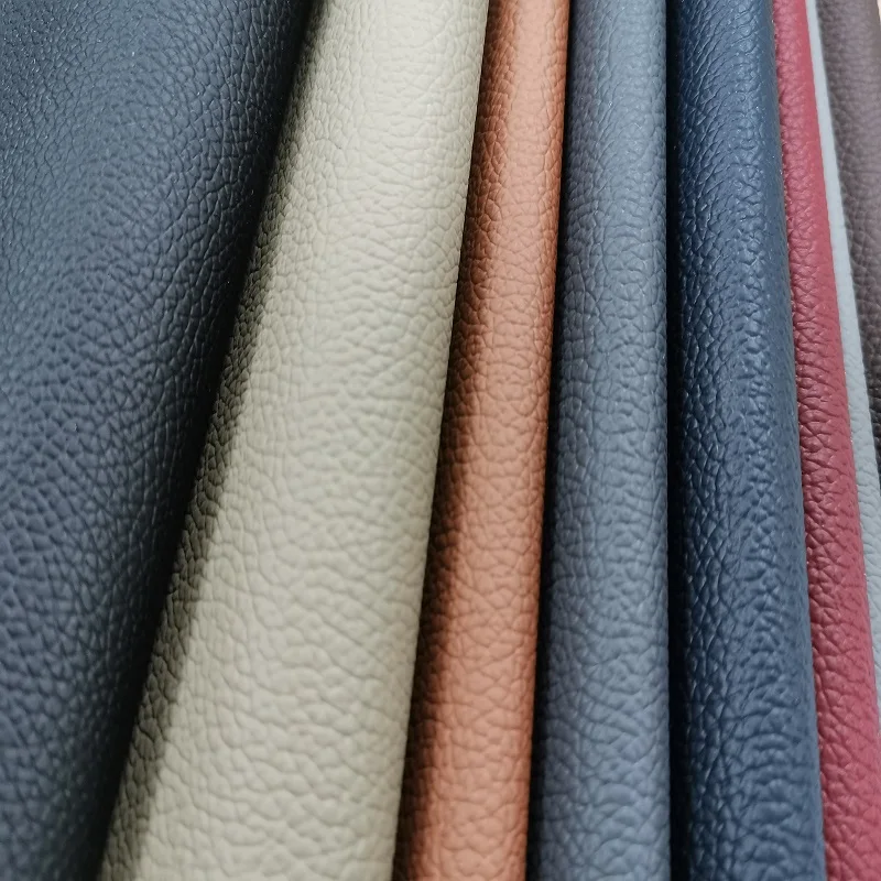 Manufactured anti mildew colorful durable imitation litchi grain sofa pvc artificial for automobile car seat leather textiles