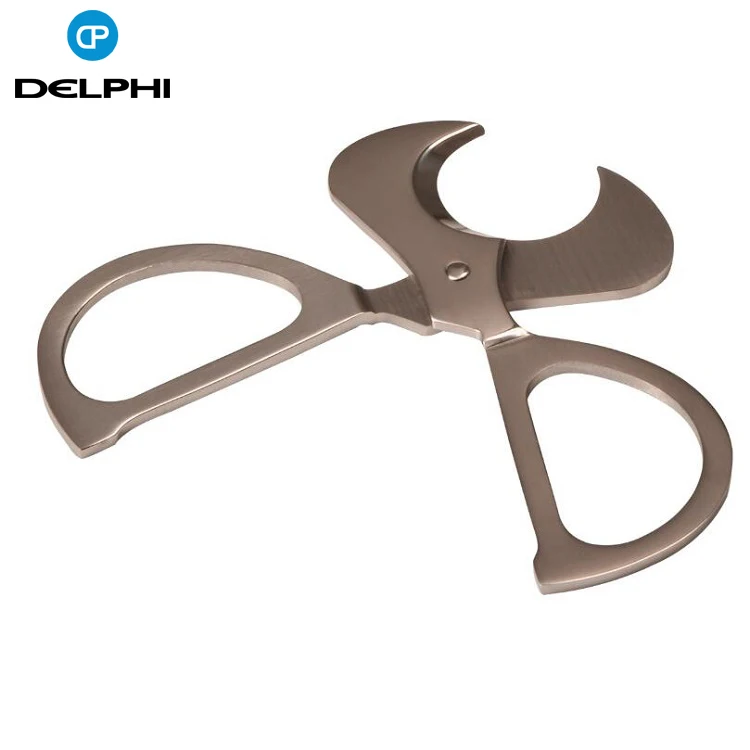 
Best sell Stainless steel cigar cutter Dual blade tobacco Knife Scissors Smoking Tool 