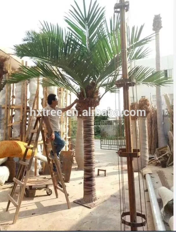 Artificial palm tree tropical coconut tree  outdoor decor hotel