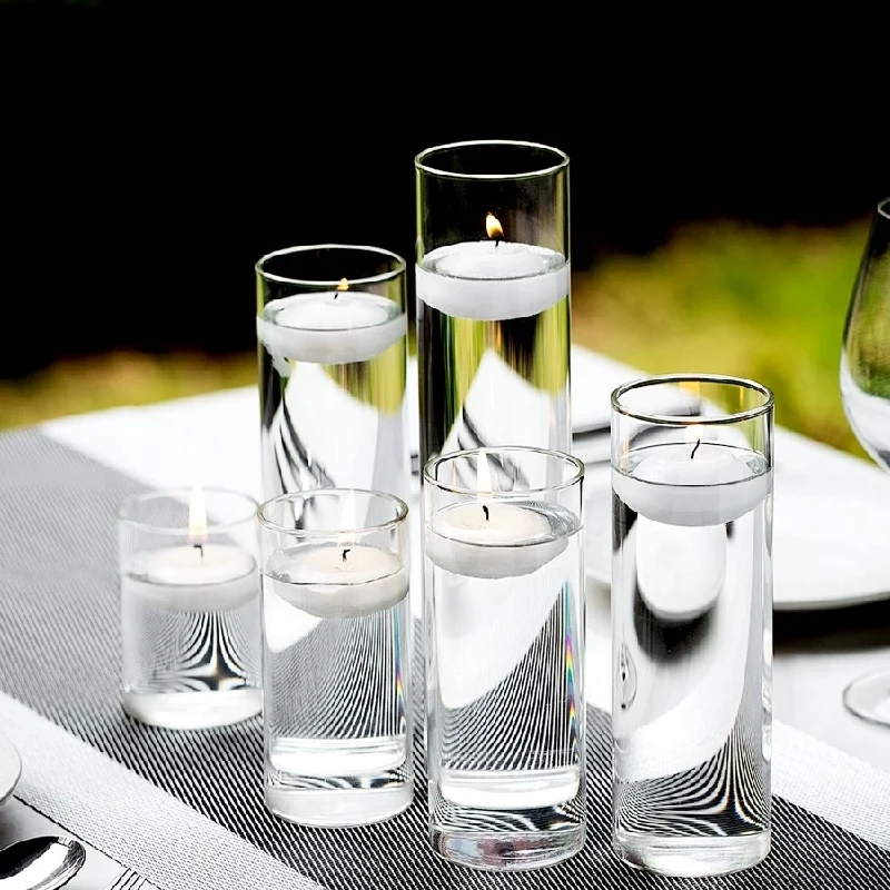 High Quality 3 Inch Floating Candle Water Paraffin Wax Candle Christmas Halloween Decorations