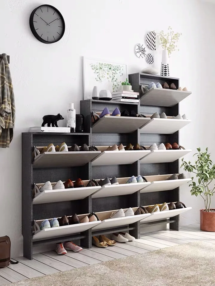 Modern Home Wooden Chest Of Drawers Living Room Shoe Cabinet Sofa Set Furniture