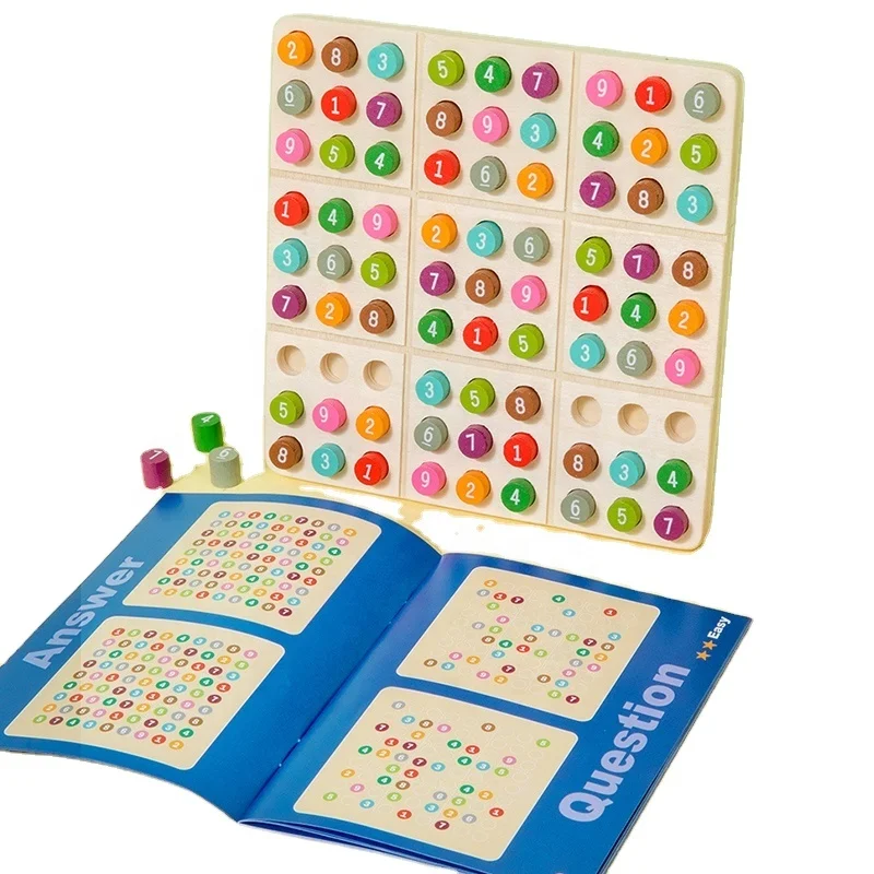 Hot Sale Sudoku Chess Chess Board Wooden Toys Wooden Intelligent Sudoku Chess Board Game Wooden Toys