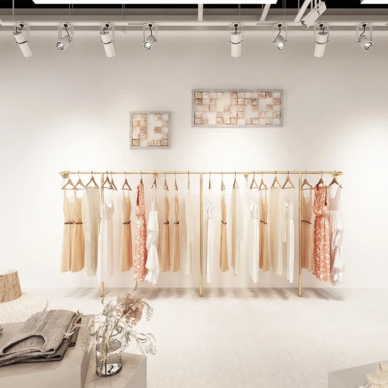 Hot Sales Customize wall-mounted clothing rack for garment shop clothes display racks for boutique Advertising Equipment