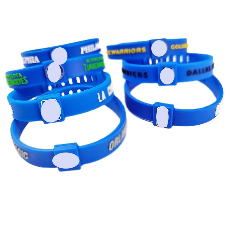 cheap wholesale 31 teams adjustable silicone basketball bracelet basketball balance bracelet
