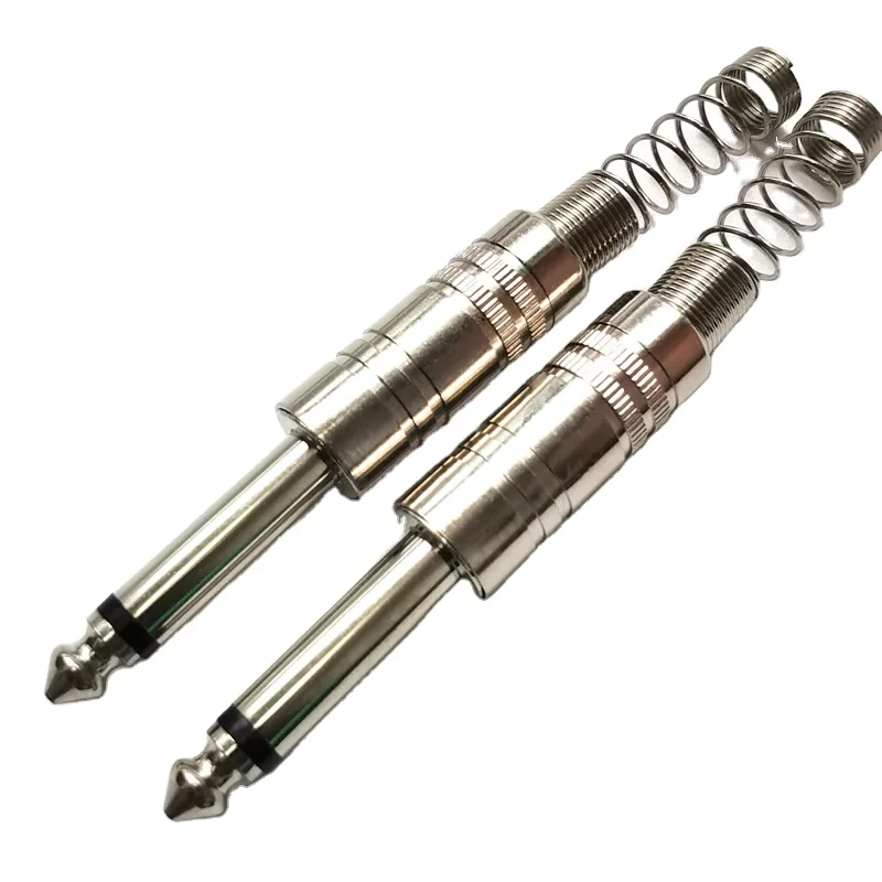 1/4-Inch 6.35mm TS Male Mono audio Plug Solder Type For Guitar/Instrument Speaker/Microphone Patch Cable