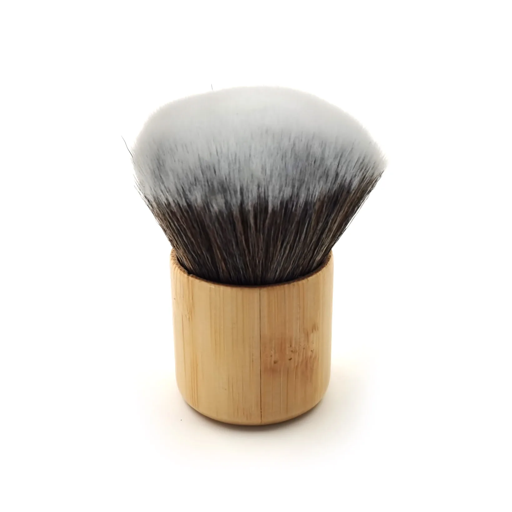 private label bamboo handle mini flat-top makeup brush for high quality Kabuki foundation brush