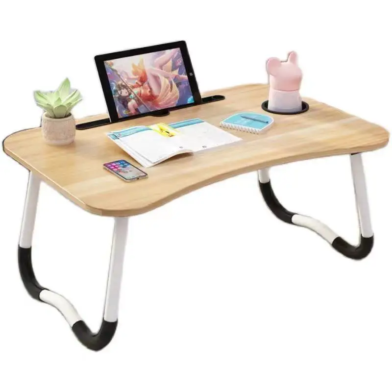
Bed & Sofa Computer Table Portable Folding Notebook Desk Laptop Table with Holder Foldable Legs Cup Slot on Bed 