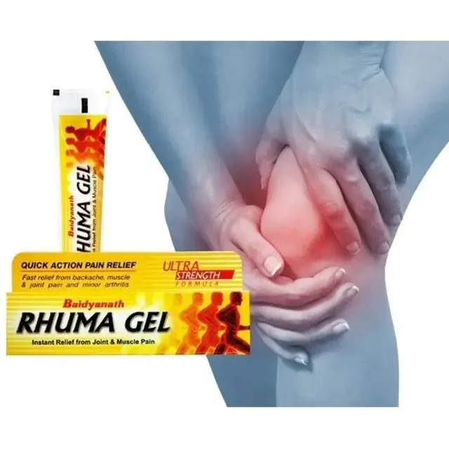 Baidyanath Rhuma Gel Best Grade Herbal Supplements for Quick Pain Relief Wild Cultivated Liquid in Bottle Indian Exporter