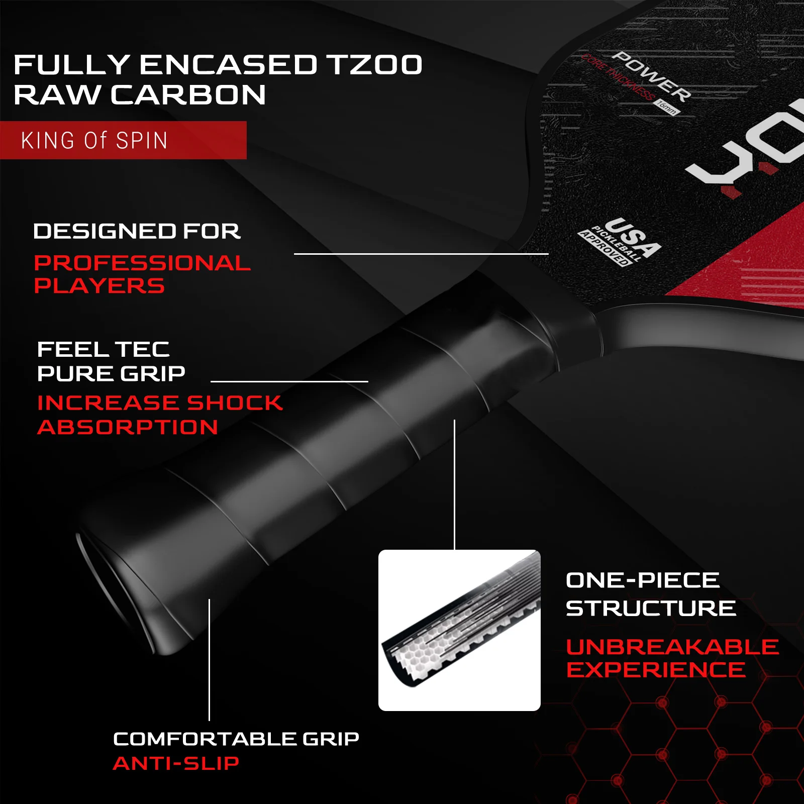 Wholesale Pro Pickleball Paddle Usapa Approved Set 16mm Of 2 Kelvar Pickleball Paddle