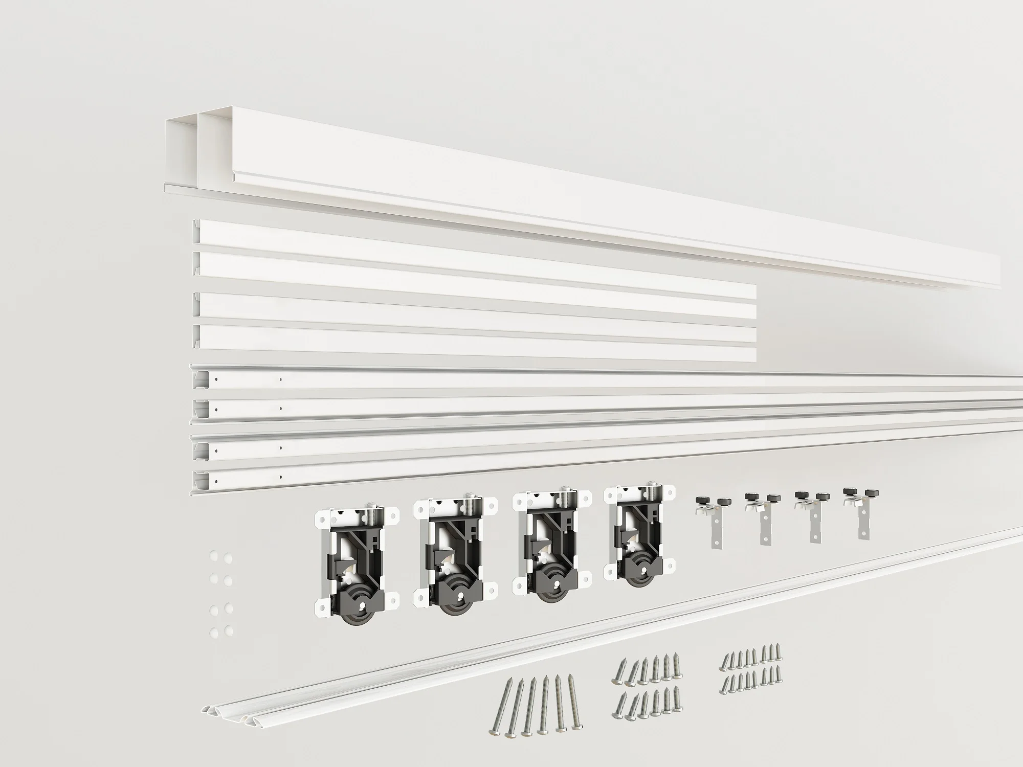 High Quality Bypass Sliding Glass Mirror Wardrobe Doors With Hardware Kits