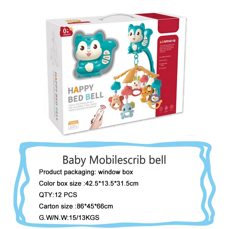 Baby Crib Bell OEM Remote Control Musical Crib Mobile with Projection  Baby 6 a 12 Months   Bed Bell Music Toys