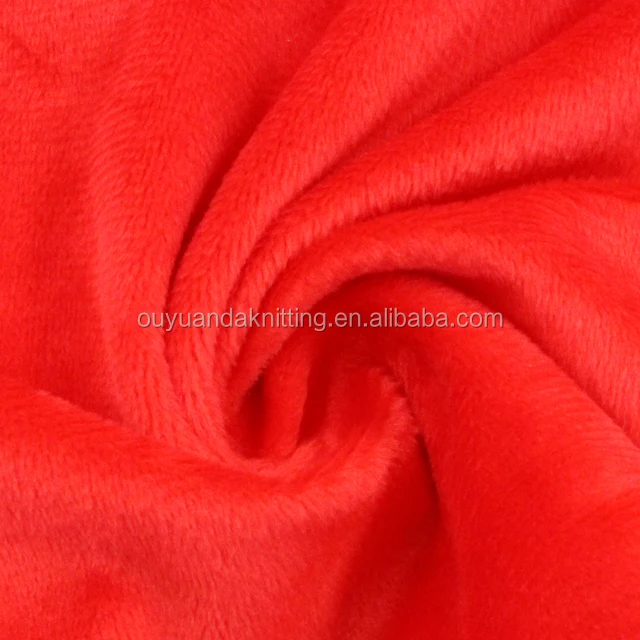 1.5mm Pile Polyester Crystal Velvet Knit Velour Fabric Super Soft Short Pile Minky Plush Fabric for Furry Slippers/Stuffed Toys