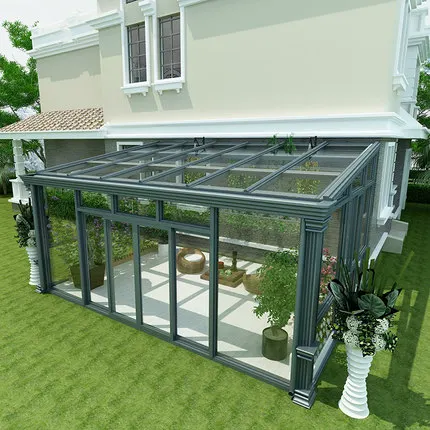 aluminium lowes sunroom glass house outdoor glass room china home solarium price vertical glass sunshine solarium