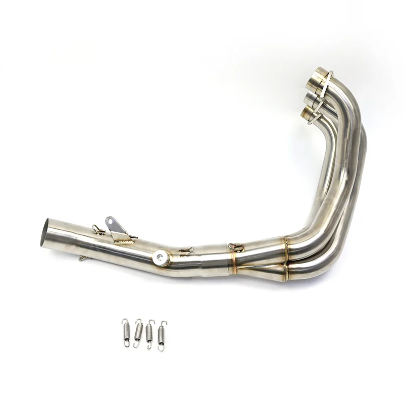 Stainless Motorcycle MT09 Exhaust Pipe Front Bend Pipe For Yamaha FZ09 XSR900 MT09 muffler Connection accessories