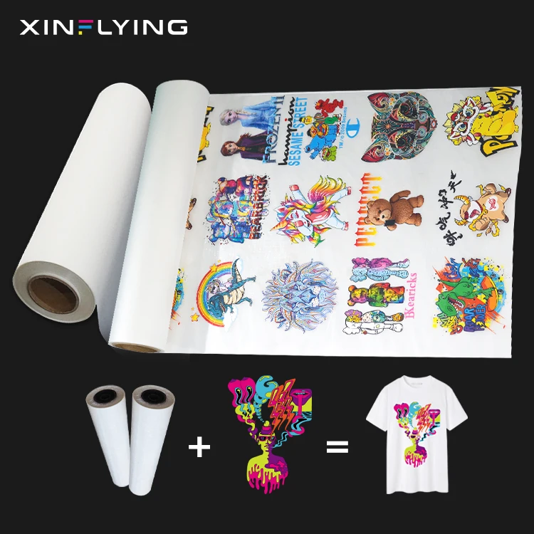 XinFlying Factory Wholesale Code Peel Double-sided Pet Film for DTF Machine  Printer for T-shirt Garment 75U Thickness